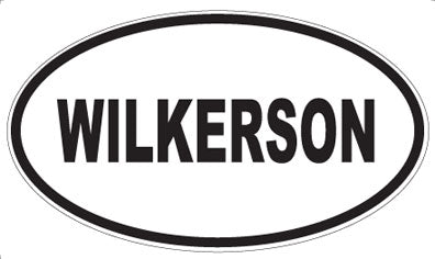 WILKERSON - Oval Sticker