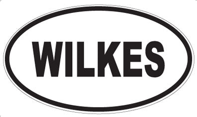 WILKES - Oval Sticker