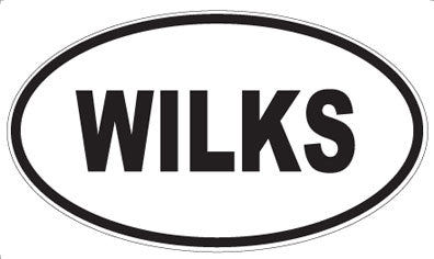 WILKS - Oval Sticker