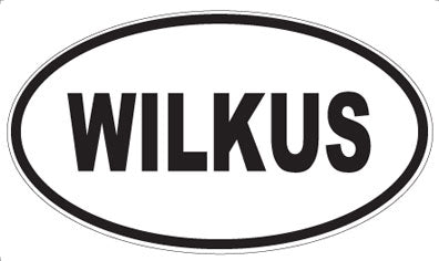 WILKUS - Oval Sticker