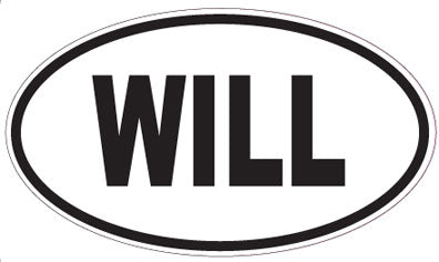 WILL - Oval Sticker
