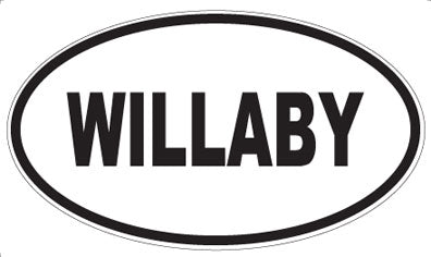 WILLABY - Oval Sticker