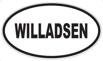WILLADSEN - Oval Sticker