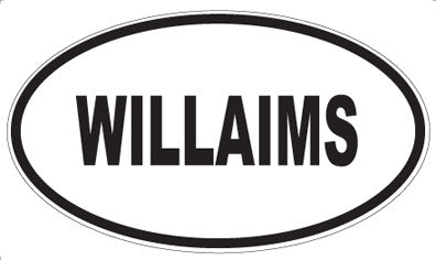 WILLAIMS - Oval Sticker