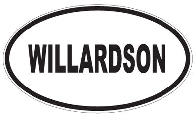 WILLARDSON - Oval Sticker