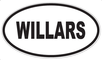 WILLARS - Oval Sticker