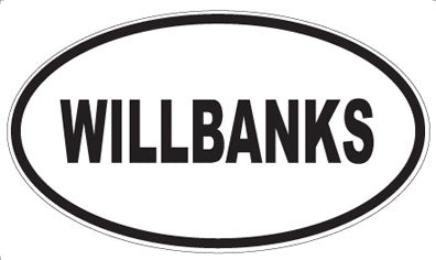 WILLBANKS - Oval Sticker