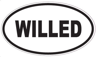 WILLED - Oval Sticker