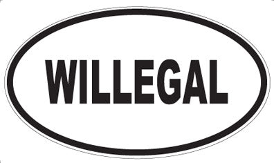 WILLEGAL - Oval Sticker