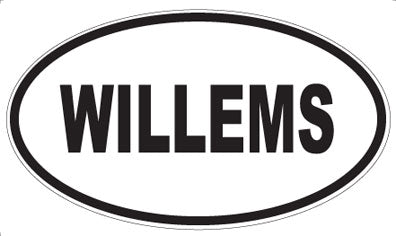 WILLEMS - Oval Sticker