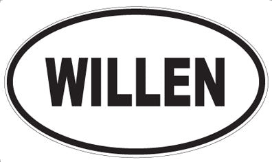 WILLEN - Oval Sticker