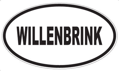 WILLENBRINK - Oval Sticker
