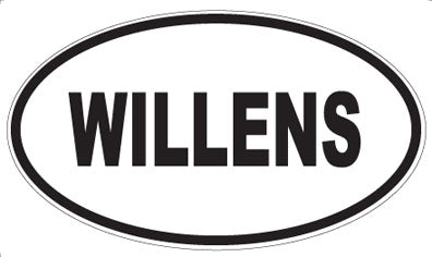 WILLENS - Oval Sticker