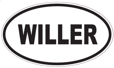 WILLER - Oval Sticker