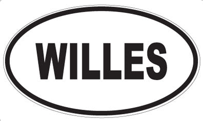 WILLES - Oval Sticker