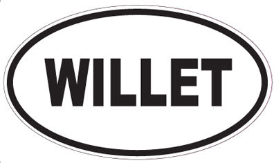 WILLET - Oval Sticker