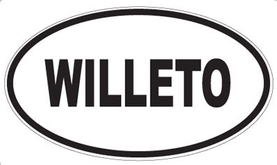 WILLETO - Oval Sticker