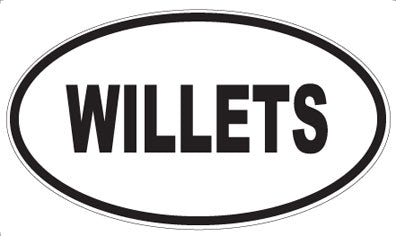 WILLETS - Oval Sticker