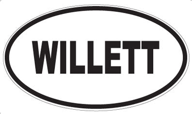 WILLETT - Oval Sticker