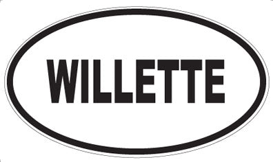 WILLETTE - Oval Sticker