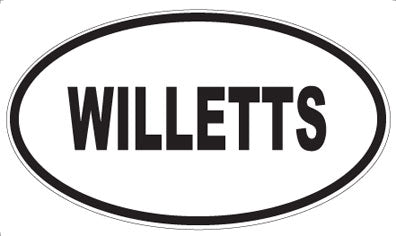 WILLETTS - Oval Sticker