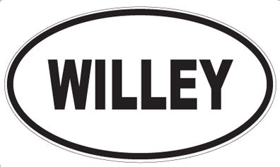 WILLEY - Oval Sticker