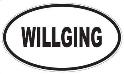 WILLGING - Oval Sticker