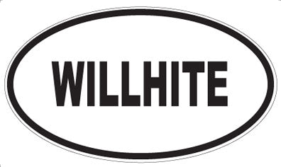 WILLHITE - Oval Sticker