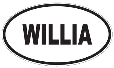 WILLIA - Oval Sticker
