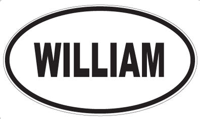 WILLIAM - Oval Sticker