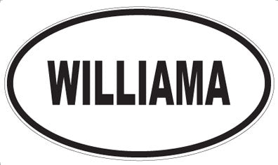 WILLIAMA - Oval Sticker