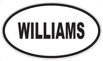 WILLIAMS - Oval Sticker