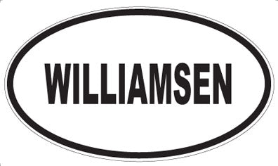 WILLIAMSEN - Oval Sticker
