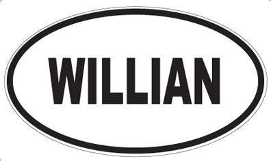 WILLIAN - Oval Sticker