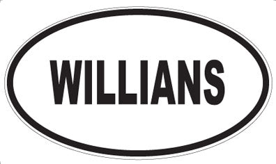 WILLIANS - Oval Sticker