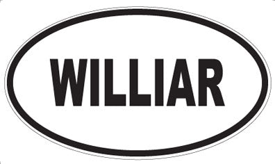 WILLIAR - Oval Sticker