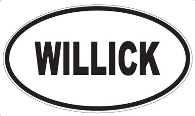 WILLICK - Oval Sticker