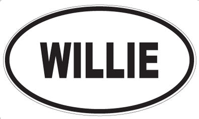 WILLIE - Oval Sticker