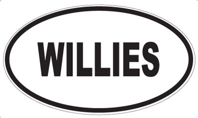 WILLIES - Oval Sticker
