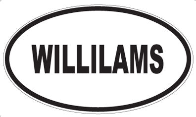 WILLILAMS - Oval Sticker