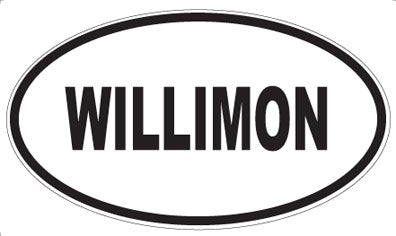 WILLIMON - Oval Sticker