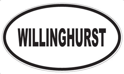 WILLINGHURST - Oval Sticker