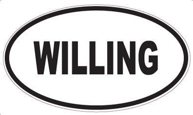 WILLING - Oval Magnet