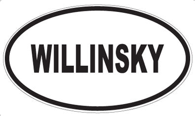 WILLINSKY - Oval Sticker