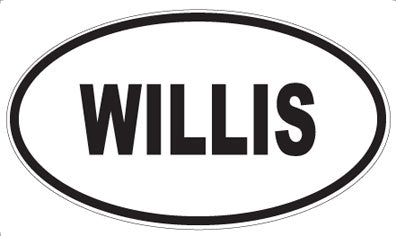 WILLIS - Oval Sticker
