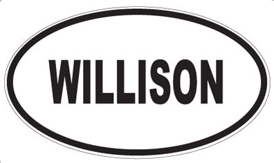 WILLISON - Oval Sticker