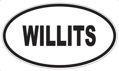 WILLITS - Oval Sticker