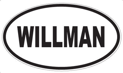 WILLMAN - Oval Sticker