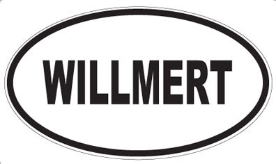 WILLMERT - Oval Sticker