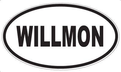 WILLMON - Oval Sticker